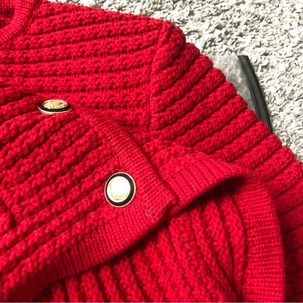 ba&sh Red Textured Cardigan - Picture 9 of 13